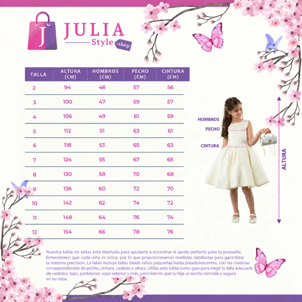 Tabla de tallas Julia Style