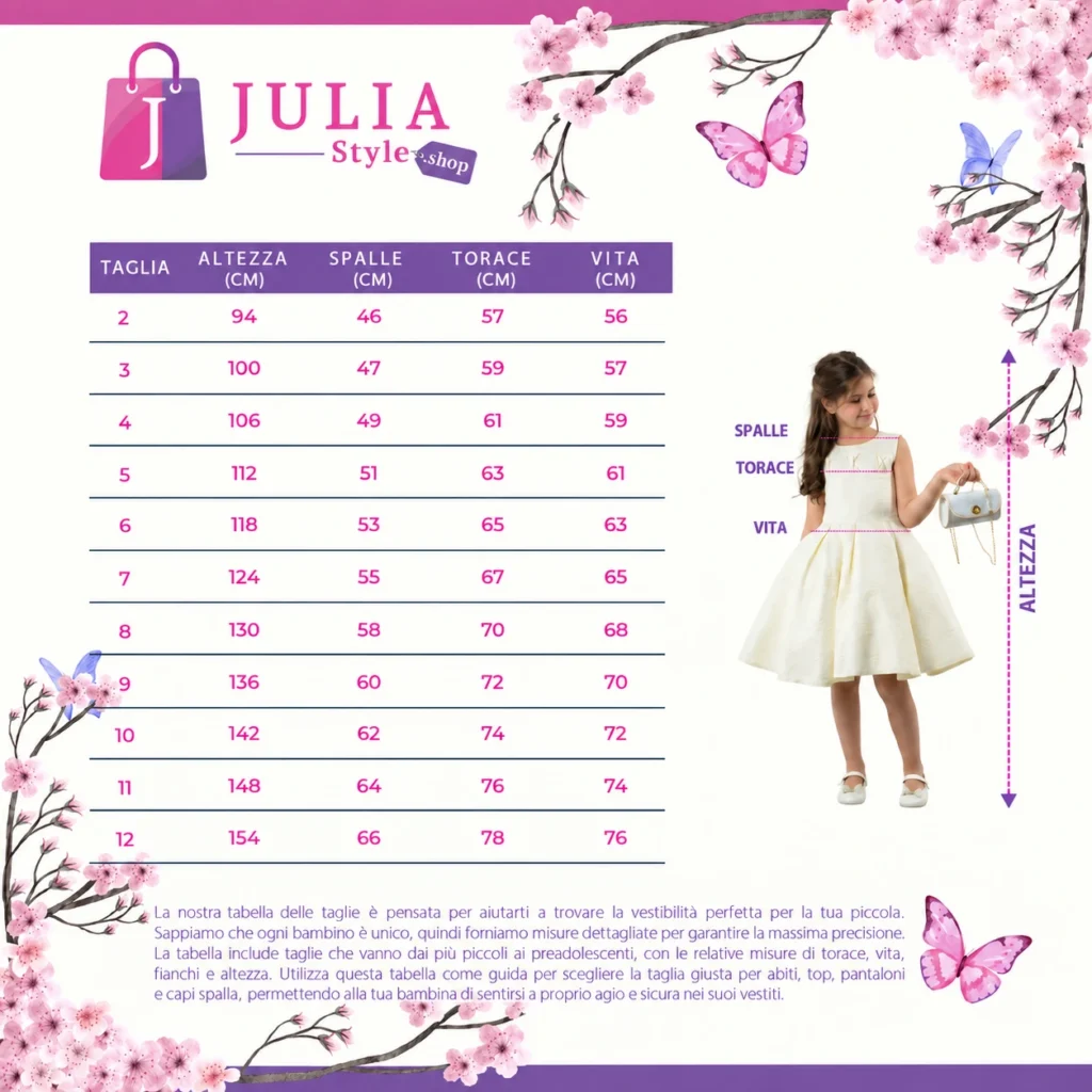 Tabella taglie Julia Style