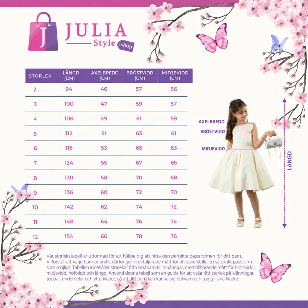 Julia Style storlekstabell